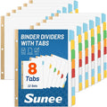 SUNEE Binder Dividers with Colorful Write On & Erase Tabs by SUNEE