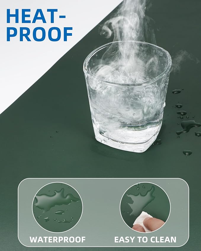 Non-Slip Desk Pad, Mouse Pad, Waterproof PU Leather Desk Protector, Ultra Thin - Image 3