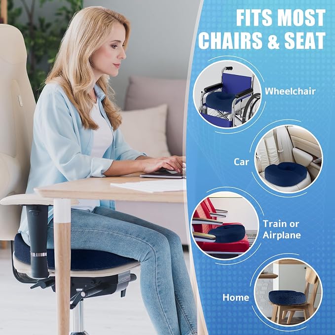BlissTrends Donut Pillow Seat Cushion, Donut Chair Cushions - Image 6