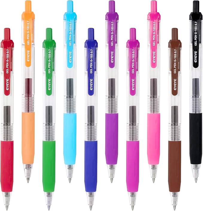 EYEYE G-103 Retractable Gel Pens Medium Point, Ballpoint Pen Fine Point Smooth - Image 3