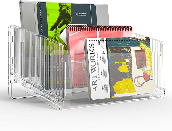 File Sorter Organizer, 5 Sections Acrylic Letter Tray - Image 5