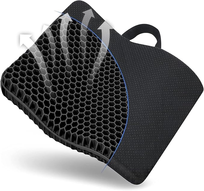 Gel Seat Cushion, for Long Sitting -Double Thick Gel Seat Cushion Breathable by Fzitiy