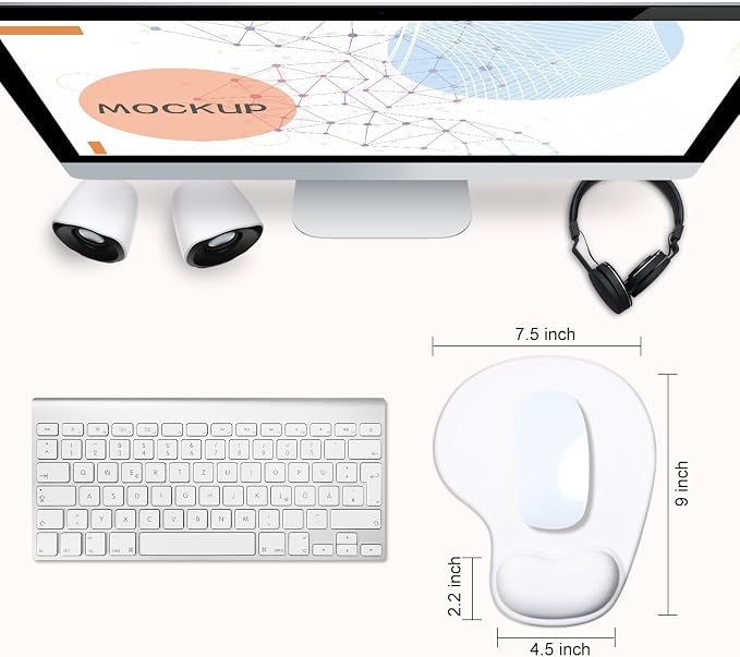 JIKIOU Mouse Pad, 2 Pack Ergonomic Mouse Pads - Image 3