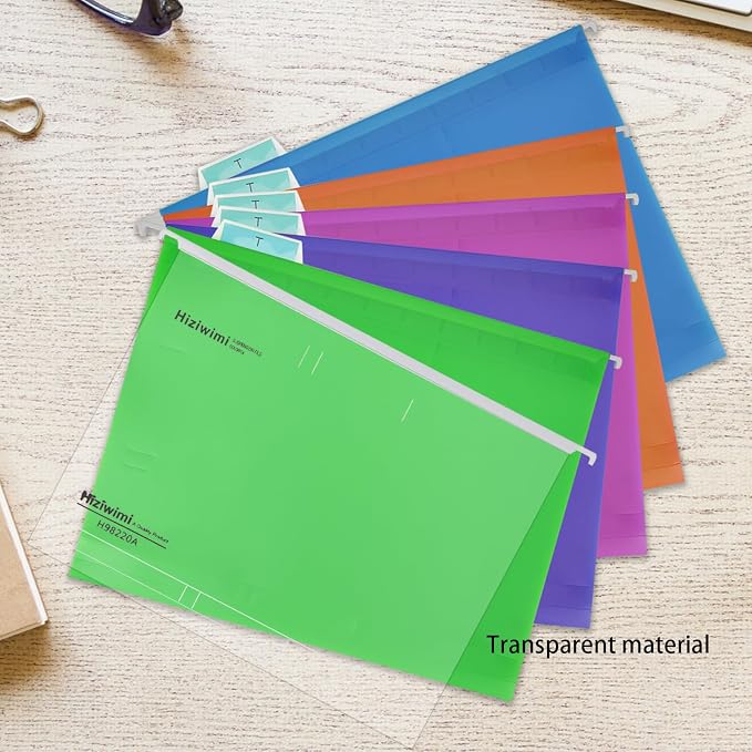30 Pcs PP Hanging File Folders Letter Size, Transparent Hanging Folders - Image 4