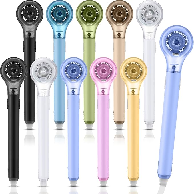 Gersoniel 10 Pack Correction Tape Pen Correctional Ink Tape Push Pull Protective by Gersoniel