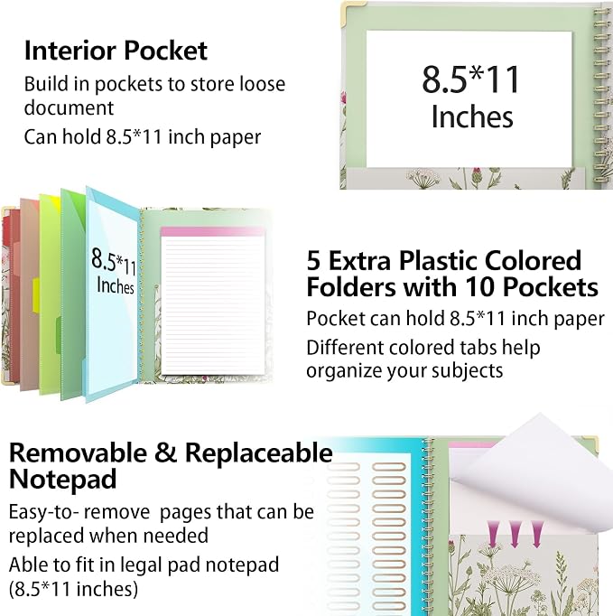 Clipboard Folder with Notepad Refillable Lined - Image 2