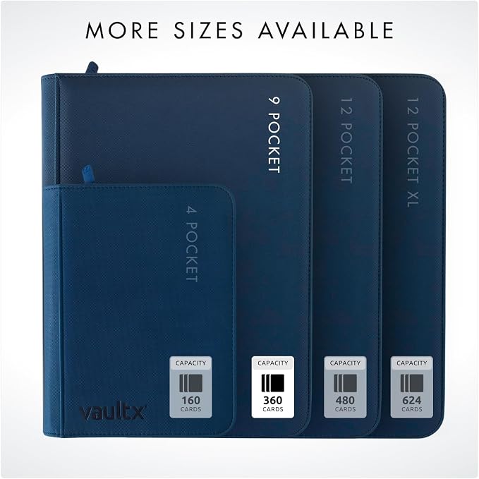 Vault X 9 Pocket Zip Binder, 360 Cards, Exo-Tec Material, 20 Side-Loading Pages - Image 8
