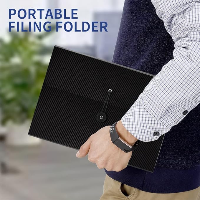 Expanding File Folder, 13 Pockets Accordion File Holder Organizer, A4 Letter - Image 7