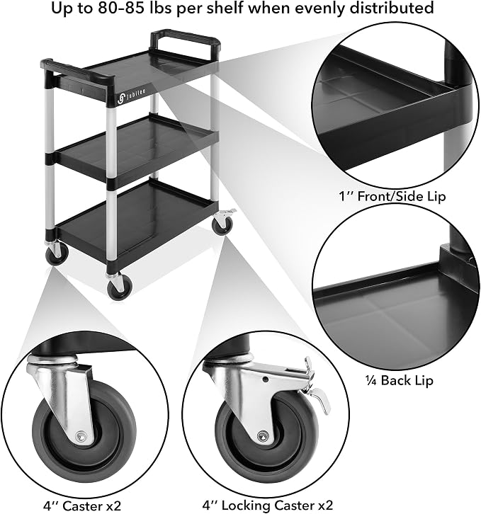 Jubilee Heavy-Duty 3-Tier Utility Service Cart - Image 2