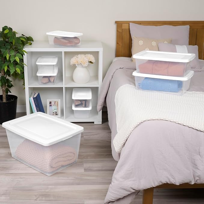 Sterilite 45 Pack Storage Box, 12 Quart Stackable Tote - Image 6