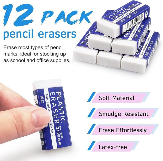 Tamaki Erasers, 12 Pack | Erasers - Image 3
