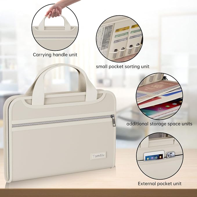 Tamfile Fireproof Accordion File Organizer - Image 4