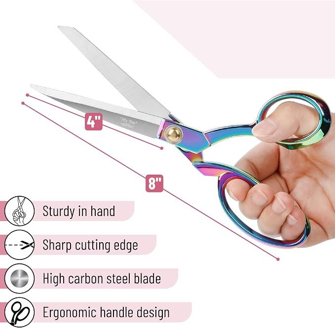 Mr. Pen- Premium Tailor Scissors, 8-Inch | Heavy Duty Carbon Steel Sewing & - Image 2
