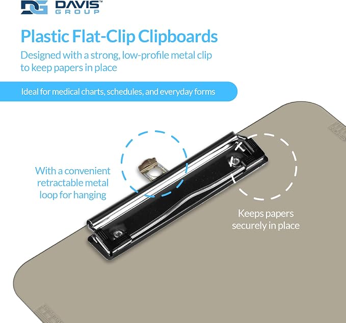 Pack of 6 Plastic Clipboards - Image 2