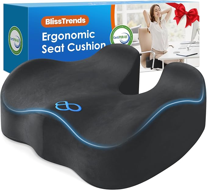 BlissTrends Seat Cushion, Thick Memory Foam Cushions by BlissTrends