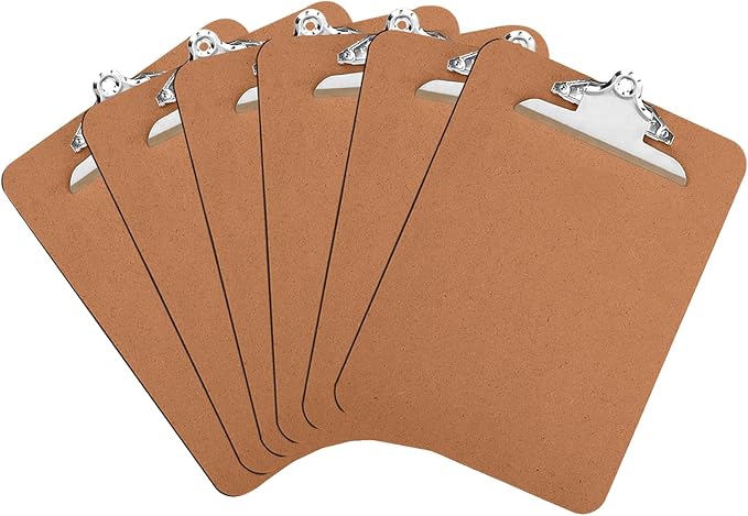 HERKKA 6 Pack Hardboard Office Clipboards by HERKKA