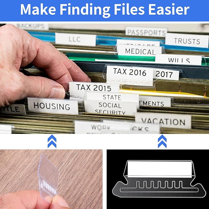 Reastar Hanging File Folder Tabs, File Tabs - Image 5
