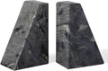 Karibiber Marble Bookends for Heavy Books, Decorative Book Ends for Shelves by Karibiber