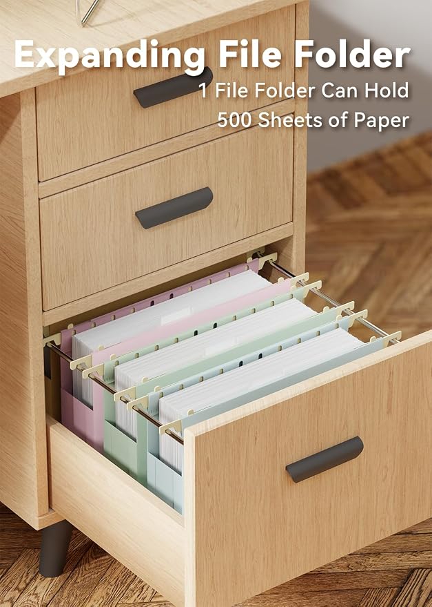 Ansook Hanging File Folders Letter Size, Plastic Hanging Folders - Image 5