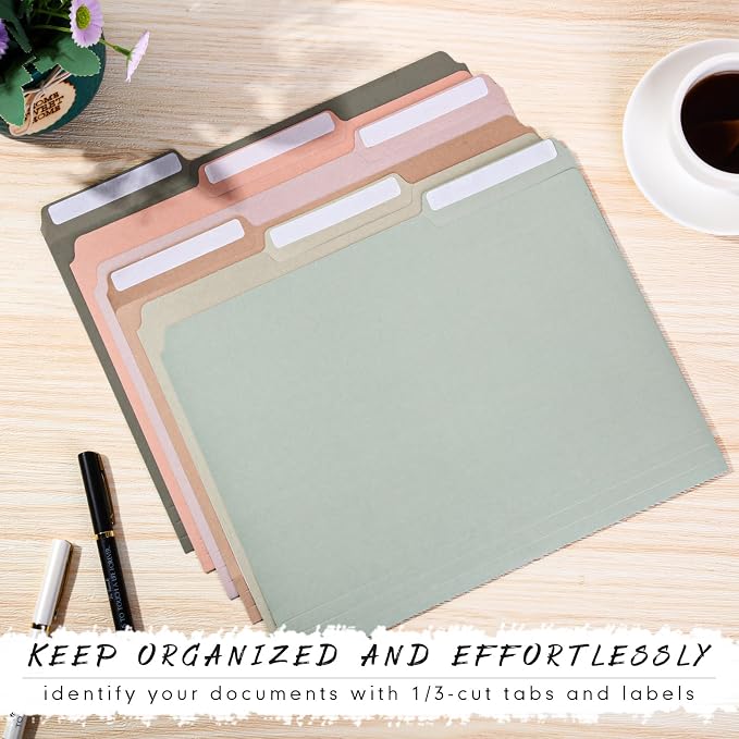 48 Pcs File Folders 9.5x11.6 Inch Manilla Folders Letter Size - Image 4