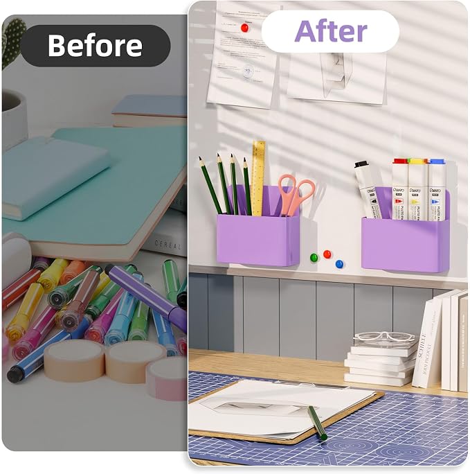 Magnetic Dry Erase Marker Holder, Magnetic Pen Holder Whiteboard Pen Holder Dry - Image 4