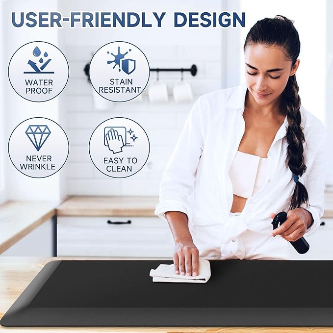 4/5 Inch Thick Kitchen Mat Anti Fatigue Mat Kitchen Rugs Kitchen Decor Non-Slip - Image 5