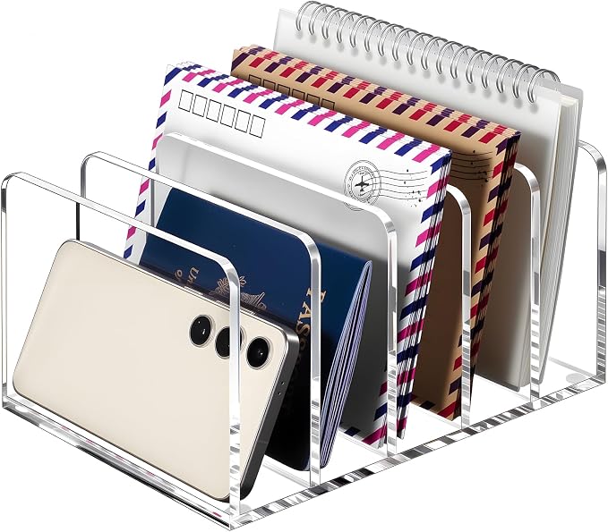 BEYGORM Acrylic Mail Holder, Vertical Letter Sorter by BEYGORM