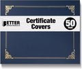 50 Pack Certificate Holders, Diploma Holders, Document Covers by BetterOfficeProducts