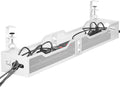 Under Desk Cable Management Tray 32'', Cable Management Under Desk No Drill by Litwaro