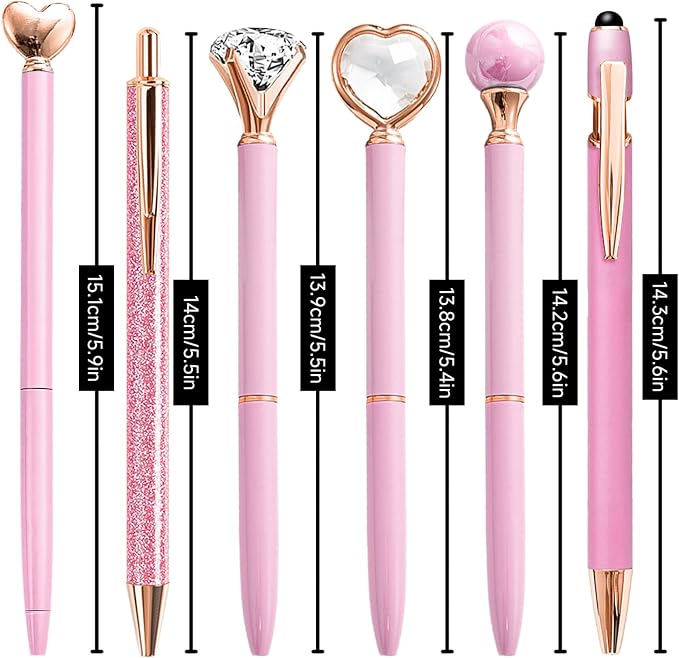 YOXMJDB Pink Pens for Women, 1.0mm Medium Point Black Ink, Office and School - Image 8