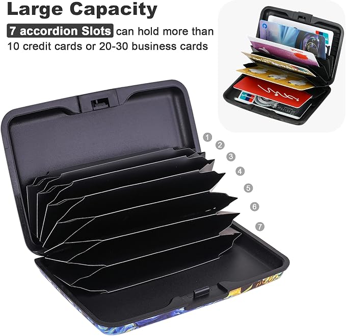 ELFISH Mini RFID Aluminum Wallet Credit Cards Holder Business Card Case Metal - Image 5