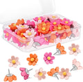 Sawysine 60 Pcs Cute Push Pins Decorative Push Pins Thumb Tacks Colorful Flower by Sawysine