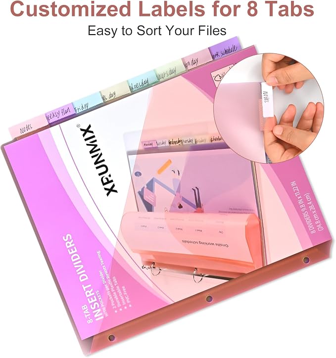 Bulk 24 Packs 8-Tab Binder Dividers - Image 3