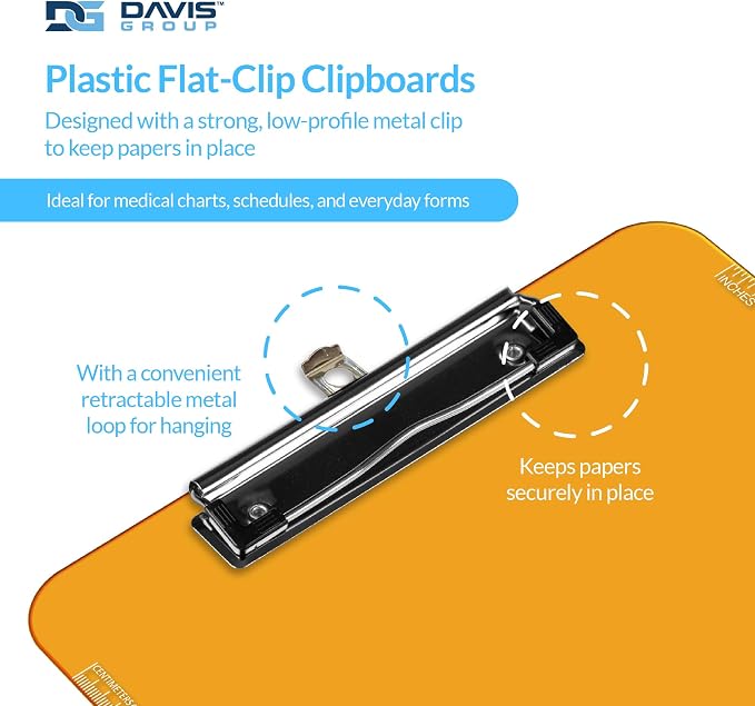 Pack of 6 Plastic Clipboards - Image 2