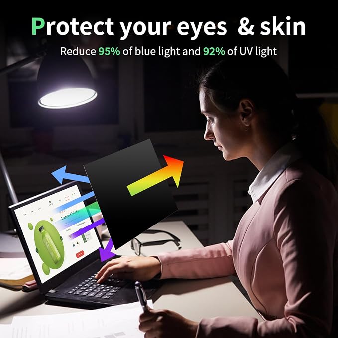 Laptop Privacy Screen 15.6 Inch-16:10 Aspect Ratio Anti-Glare Blue Light - Image 3