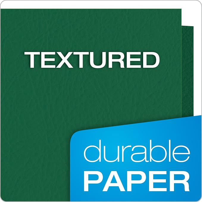 Oxford Twin-Pocket Folders, Textured Paper, Letter Size, Hunter Green, Holds - Image 4