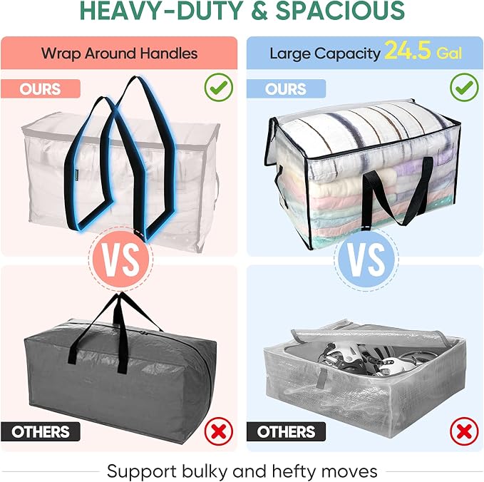 BALEINE 8-Pack Oversized Moving Bags - Image 4