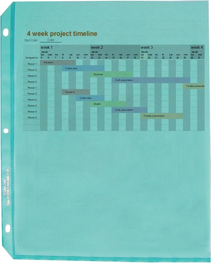 C-Line 62010 Colored Polypropylene Sheet Protector, 11 x 8 1/2 - Image 8
