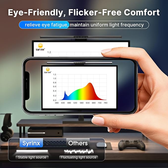 Syrinx Monitor Light Bar for Home Office & Gaming, Eye-Caring Computer Monitor - Image 6