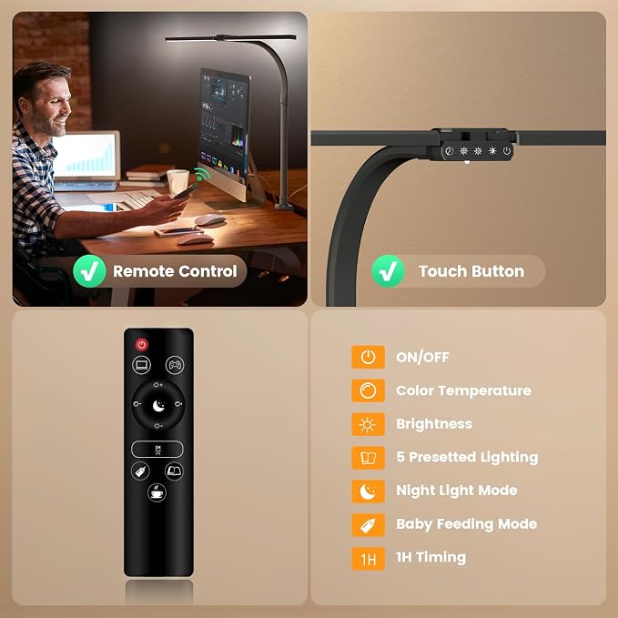 SIBRILLE Upgraded Desk Lamp for Home Office - Image 4