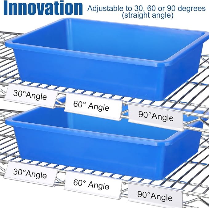 Kathfly 100 Pack Wire Shelf Label Holders Shelf Cable Tags - Image 4