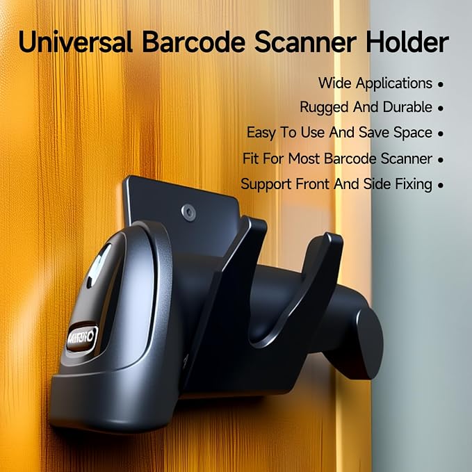 VACINV Universal Barcode Scanner Holder, Barcode Reader Bracket Wall Mounted - Image 2