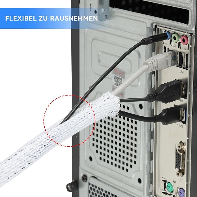 AGPTEK Cable Sleeve, 20ft - Image 4
