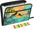 Black Bird Orange Green Accordion File Organizer Expanding Document Folder by Unknown