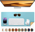 Aothia Double-Sided Desk Pad – 25.6"x13.7" Large Mouse Pad, Leather Desk Mat by AothiaSimpleNaturalUnique