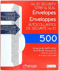 Top Flight PSTF10NWT #10 Envelopes, Strip & Seal, Security Tinted, 24 lb by Top+Flight