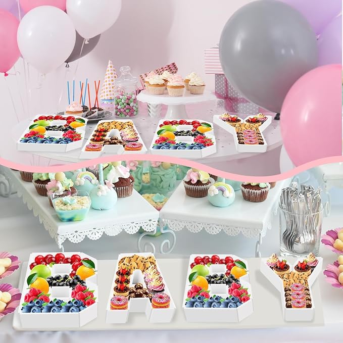 Baby Charcuterie Number Box Baby Letter Trays Food Fillable Tray Box Foam Board - Image 7