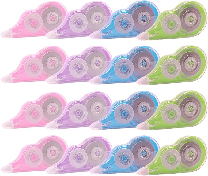 16 Pcs 39.4 Ft Colorful Correction Tape, Teacher Supplies, Office and Home by Unknown