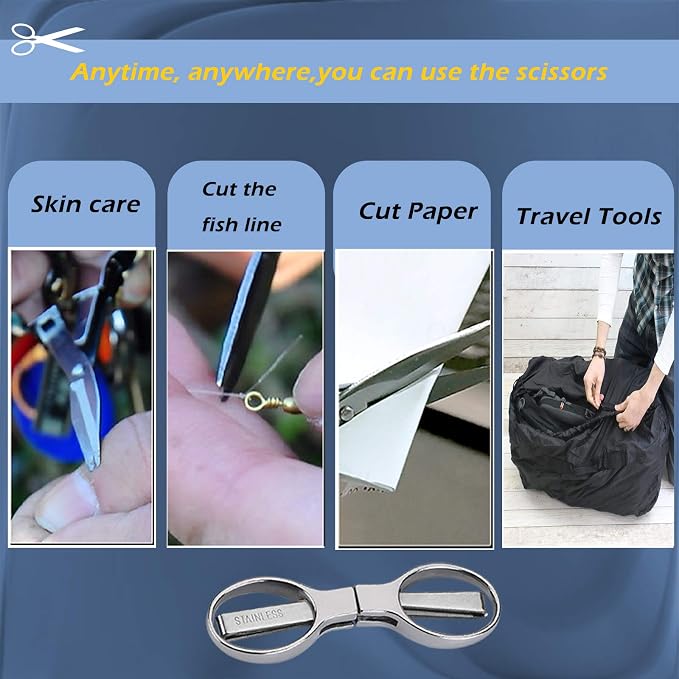 2Pcs Folding Scissors, Portable Stainless Steel Telescopic Cutter, Safety - Image 5