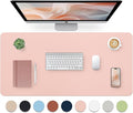 Bloss Pink Desk Mat, Waterproof Non-Slip Leather Desk Pad, Large Mouse pad by Bloss